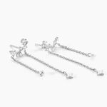 Boucles D'oreilles Puces Claodia Argent Blanc Oxyde De Zirconium - Boucles d'oreilles fantaisie Femme | Histoire d&rsquo;Or