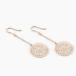Boucles D'oreilles Pendantes Rotonda Argent Rose - Boucles d'oreilles fantaisie Femme | Histoire d&rsquo;Or