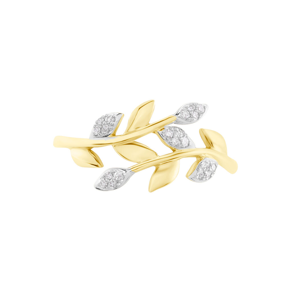 Bague Emelyne Or Jaune Diamant - Bagues avec pierre Femme | Histoire d’Or
