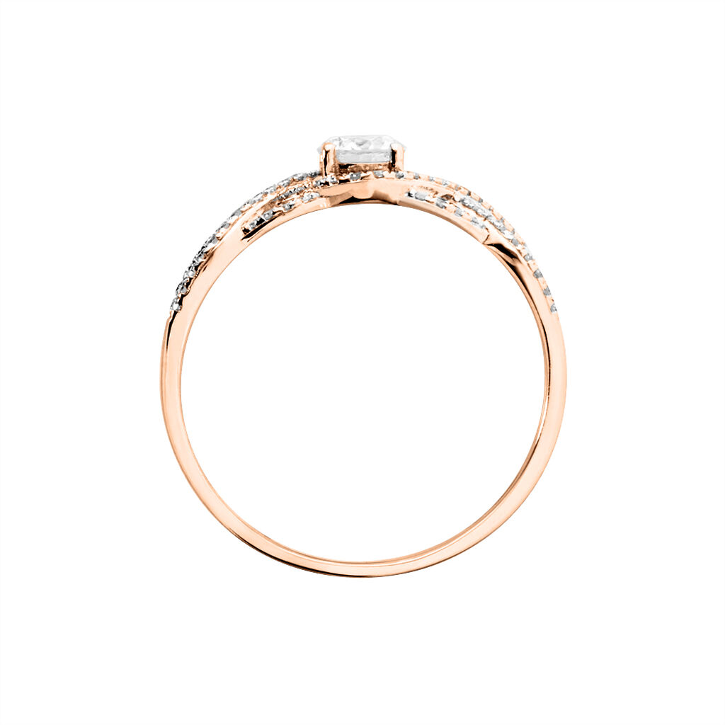 Bague Solitaire Liora Or Rose Diamant - Bagues solitaires Femme | Histoire d’Or