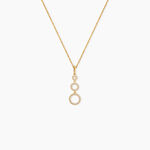 Collier Camron Argent Dor&eacute; A L'Or 750/1000 Oxyde De Zirconium - Bijoux avec pierres Femme | Histoire d&rsquo;Or