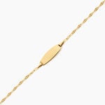 Bracelet Identit&eacute;e Eowyn Argent Dor&eacute; A L'Or 750/1000 - Gourmettes Femme | Histoire d&rsquo;Or