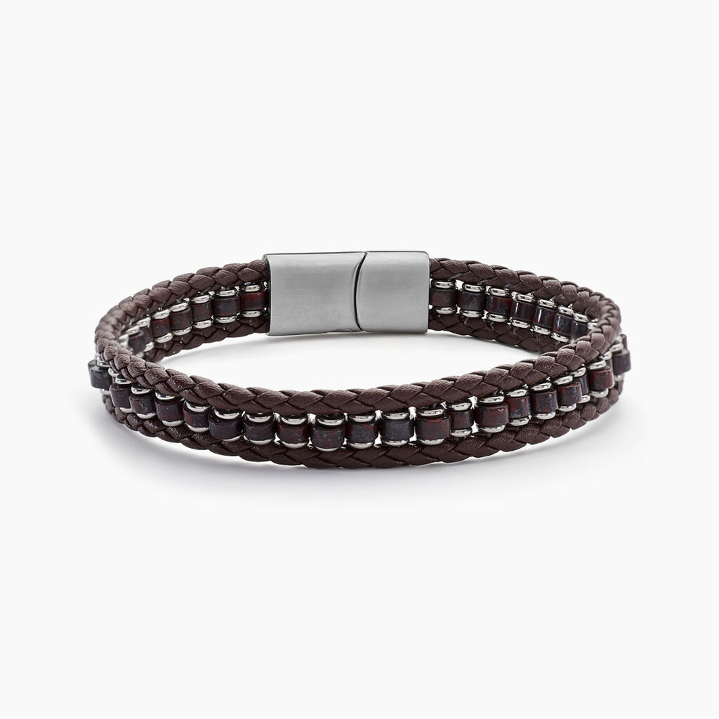 Bracelet Alassio Acier Blanc Pierre - Bracelets Homme | Histoire d’Or