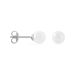Boucles D'oreilles Puces Solene Argent Blanc Céramique - Boucles d'oreilles fantaisie Femme | Histoire d’Or
