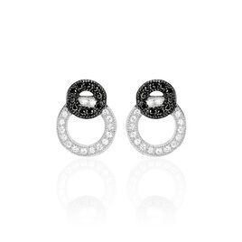 Boucles D'oreilles Puces Diana Argent Blanc Oxyde De Zirconium - Boucles d'oreilles fantaisie Femme | Histoire d’Or
