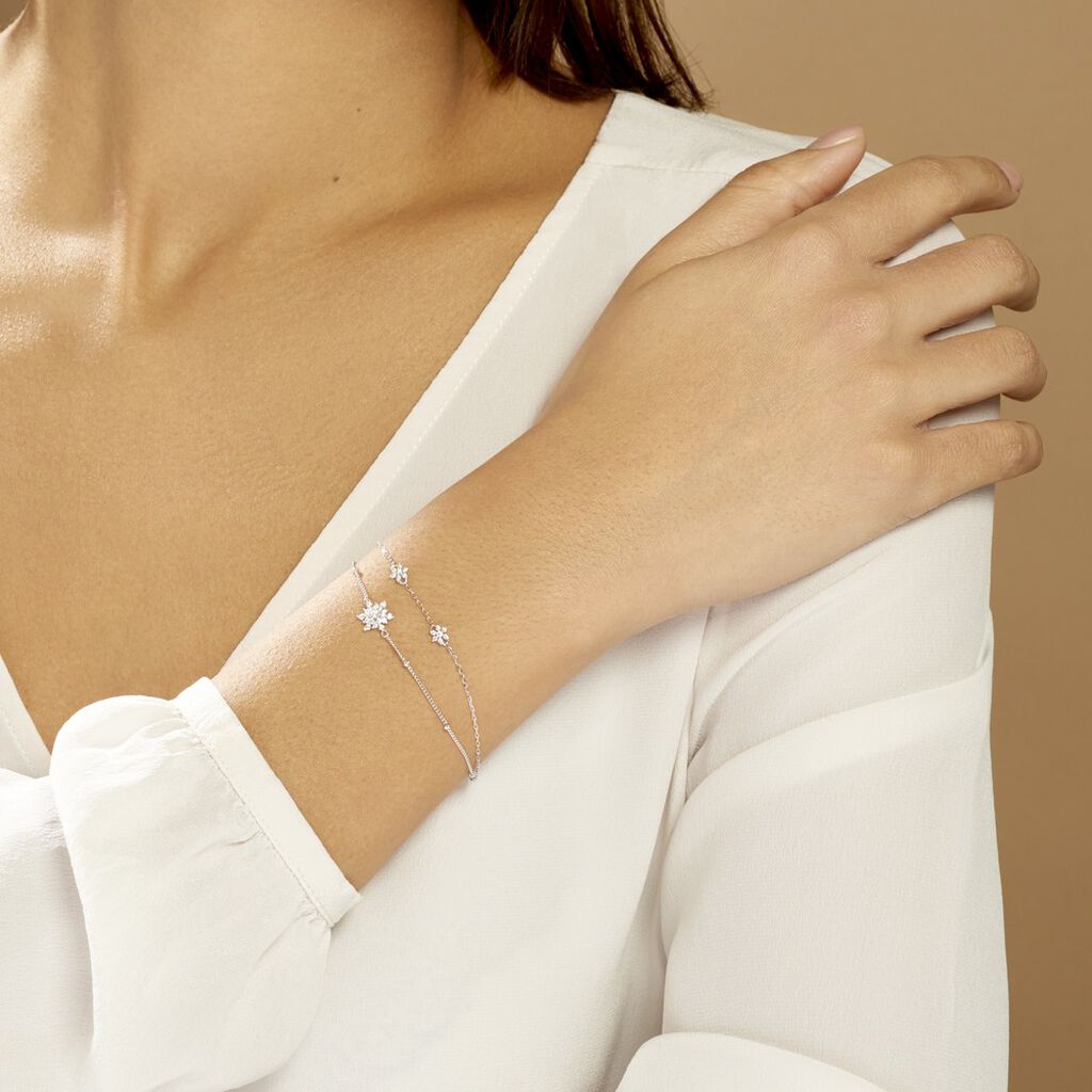 Bracelet Leila Argent Blanc Oxyde De Zirconium - Bracelets Femme | Histoire d’Or