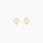 Boucles D'oreilles Pendantes Coletta Cercle Or Jaune Oxyde De Zirconium - Boucles d'oreilles pendantes Femme | Histoire d&rsquo;Or