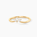 Bague Valkyries Or Jaune Diamant Synth&eacute;tique - Bagues avec pierre Femme | Histoire d&rsquo;Or