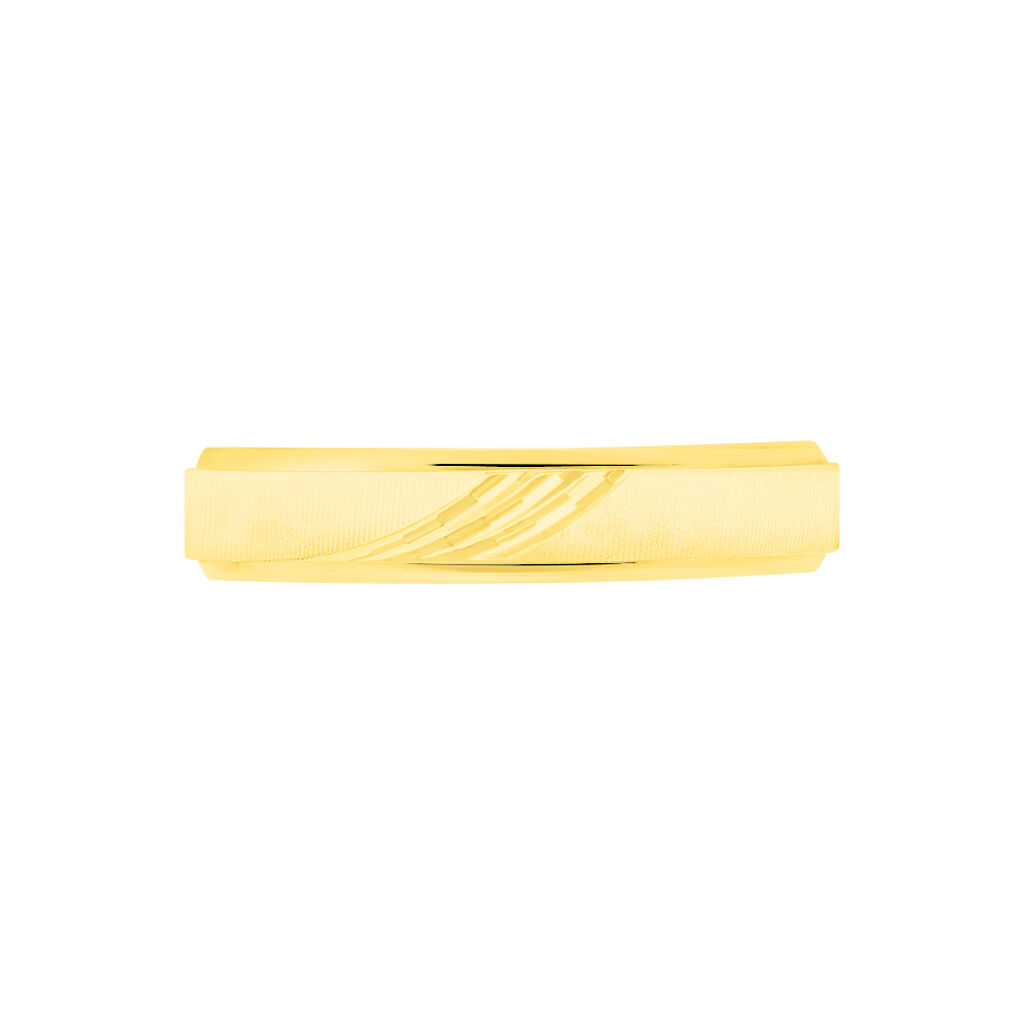 Alliance Ciham Ruban Plat Or Jaune - Alliances Famille | Histoire d’Or