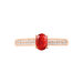 Bague Crista Or Rose Rubis Et Diamant