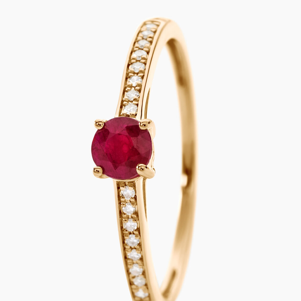 Bague Hardy Or Jaune Rubis Diamant - Bagues solitaires Femme | Histoire d&rsquo;Or