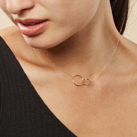 Collier Hydrangee Or Jaune - Colliers Coeur Femme | Histoire d’Or