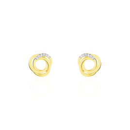 Boucles D'oreilles Puces Syrena Or Jaune Diamant - Boucles d'oreilles pendantes Femme | Histoire d’Or