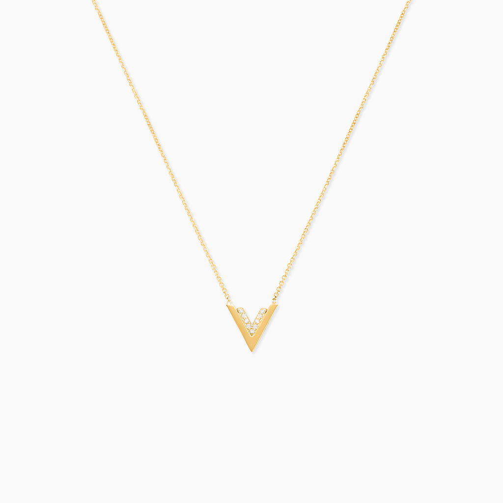 Collier Dao Or Jaune Oxyde De Zirconium - Colliers Femme | Histoire d&rsquo;Or