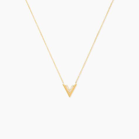 Collier Dao Or Jaune Oxyde De Zirconium - Colliers Femme | Histoire d&rsquo;Or