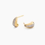 Cr&eacute;oles Sunset Riviera Argent Dor&eacute; A L'Or 750/1000 Oxyde De Zirconium - Cr&eacute;oles fantaisie Femme | Histoire d&rsquo;Or