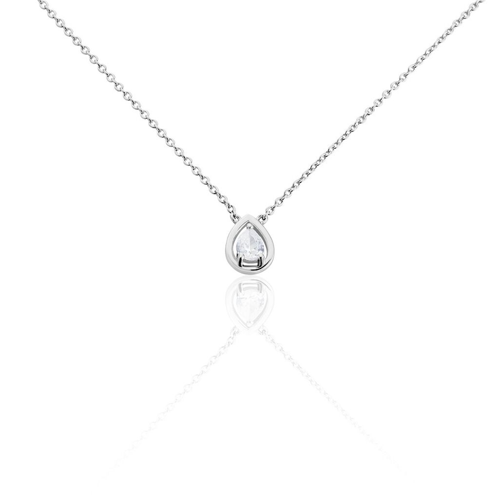 Collier Argent Temusio Oxydes De Zirconium