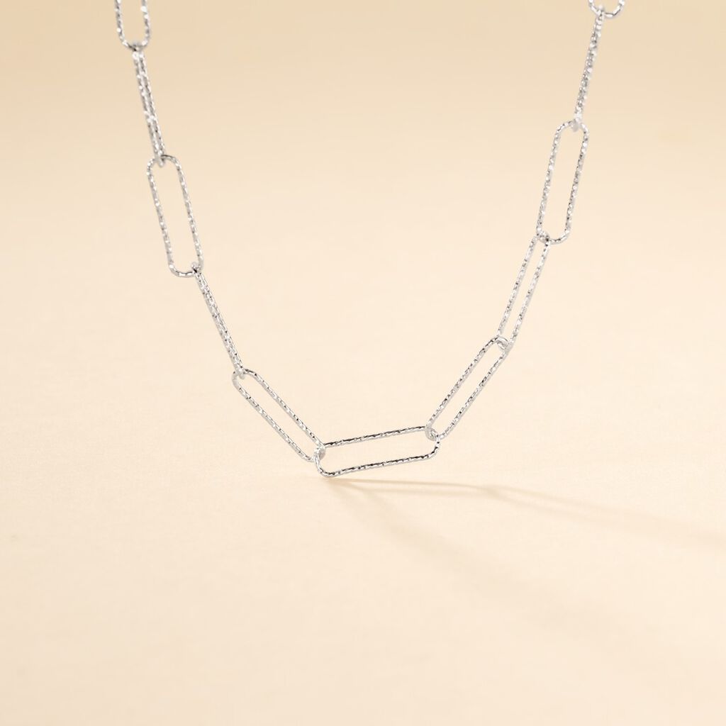 Chaine Hekla Argent Blanc - Chaines Femme | Histoire d’Or
