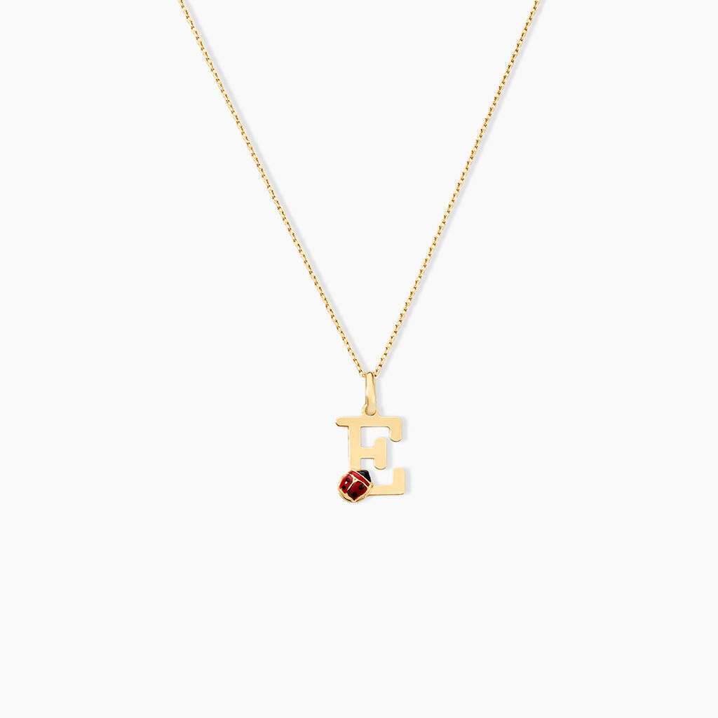 Pendentif Helidie Coccinelle Lettre Or Jaune - Pendentifs Enfant | Histoire d&rsquo;Or
