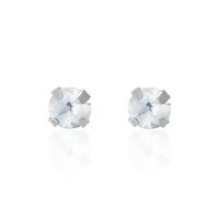 Boucles D'oreilles Puces Daria Or Blanc Oxyde De Zirconium