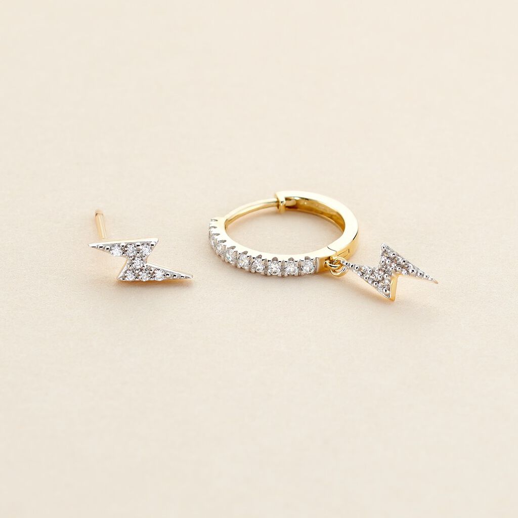 Bijoux D'oreilles Kirsteen Or Jaune Oxyde De Zirconium - Ear cuffs Femme | Histoire d’Or