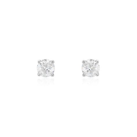 Boucles D'oreilles Puces Aphrodite Or Blanc Diamants - Clous d'oreilles Homme | Histoire d’Or