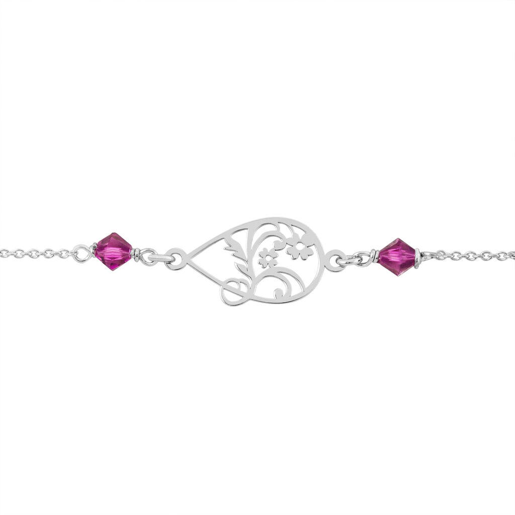 Bracelet Oumoul Argent Blanc Pierre De Synthese - Bracelets Femme | Histoire d’Or