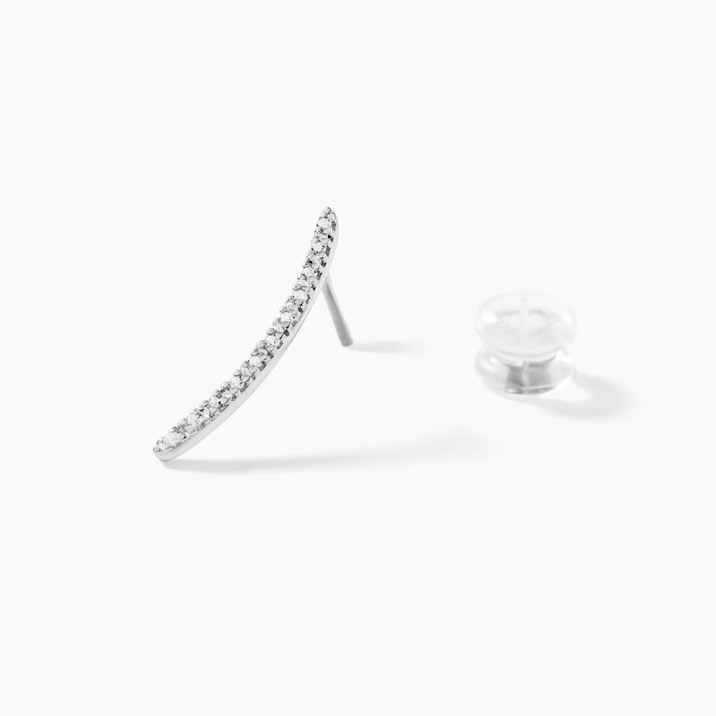 Bijoux D'oreilles Eleana Or Blanc Oxyde De Zirconium - Ear cuffs Femme | Histoire d&rsquo;Or