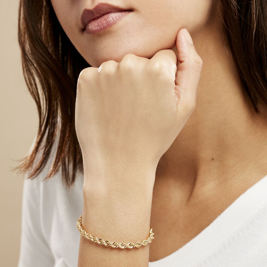 Bracelet Jerry Maille Corde Or Jaune - Bracelets chaîne Femme | Histoire d’Or