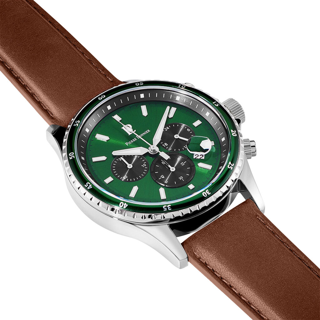 Montre Pierre Lannier Cronos Vert - Montres Homme | Histoire d’Or
