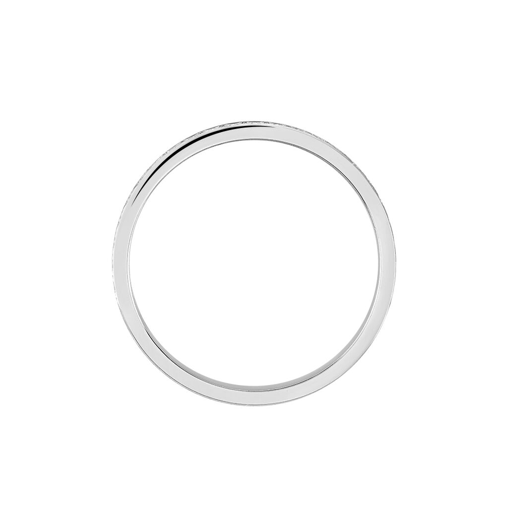 Alliance Sylvaincine Ruban Plat Or Blanc - Alliances Femme | Histoire d’Or