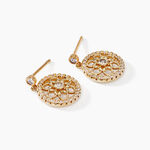 Boucles D'oreilles Pendantes Danya Plaqu&eacute; Or Dor&eacute; Oxyde De Zirconium - Boucles d'oreilles pendantes Femme | Histoire d&rsquo;Or