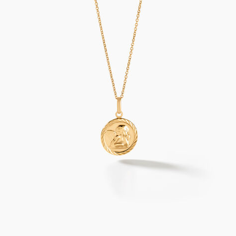 Pendentif Vintage Avec Feuille D'or Authentique – Occasion