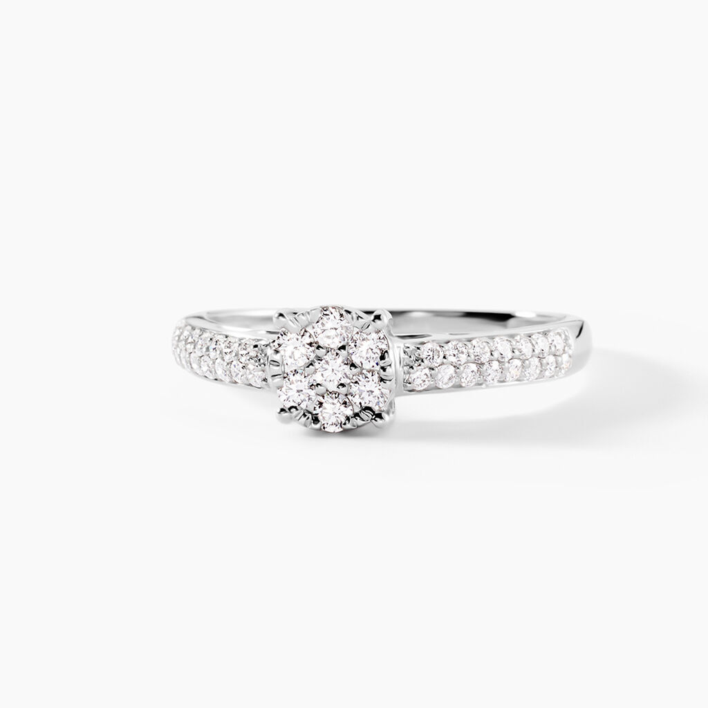 Bague Julia Platine Blanc Diamant - Bagues avec pierre Femme | Histoire d’Or