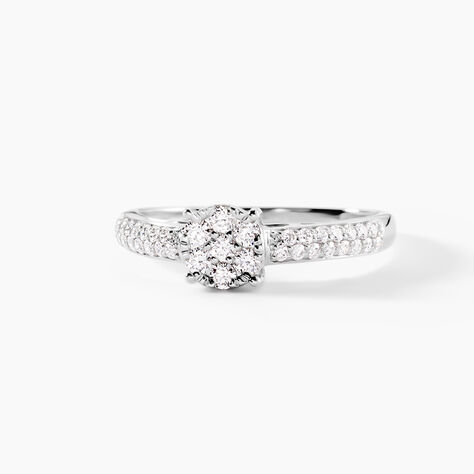 Bague Julia Platine Blanc Diamant - Bagues avec pierre Femme | Histoire d’Or