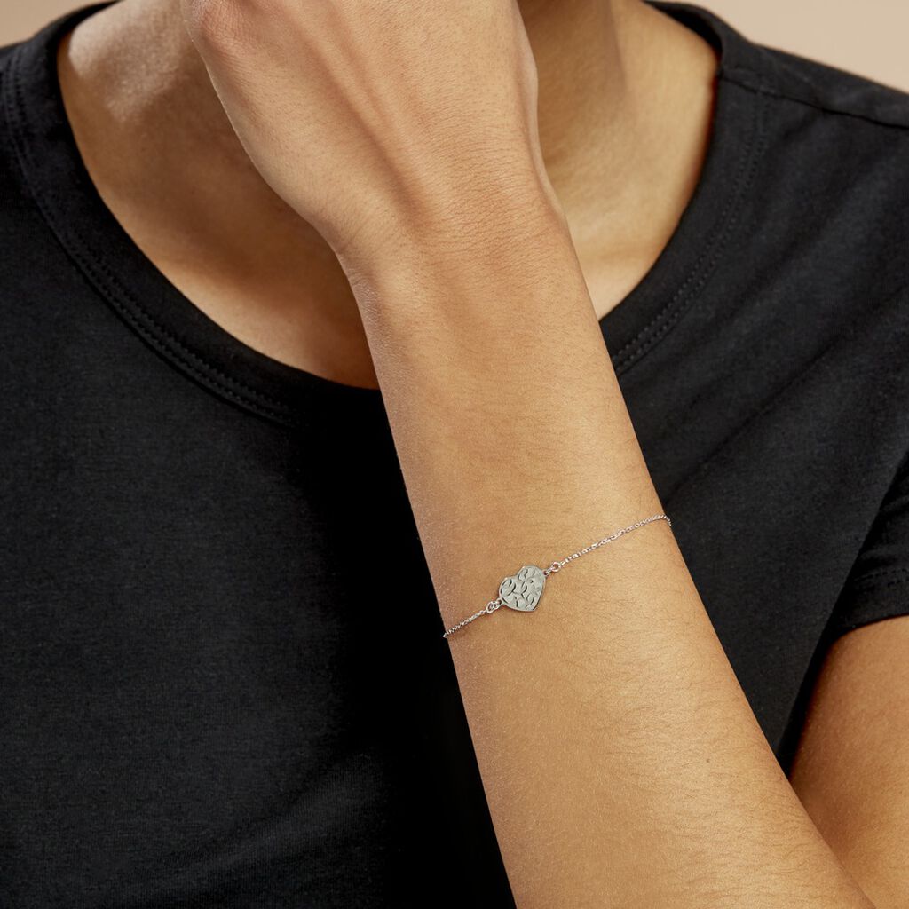 Bracelet Wandeline Argent Blanc - Bracelets Coeur Femme | Histoire d’Or