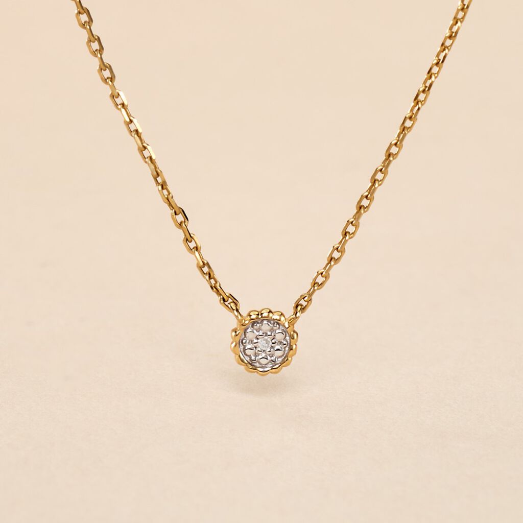 Collier Mon 1er Diamant Or Jaune Diamant - Colliers Femme | Histoire d’Or