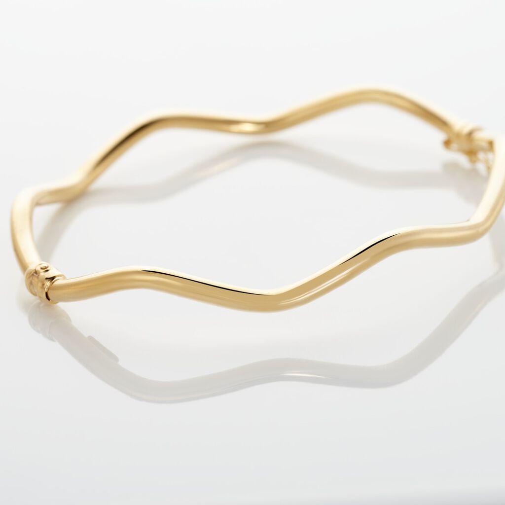Bracelet Jonc Jennie Ondule Or Jaune - Bracelets joncs Femme | Histoire d&rsquo;Or
