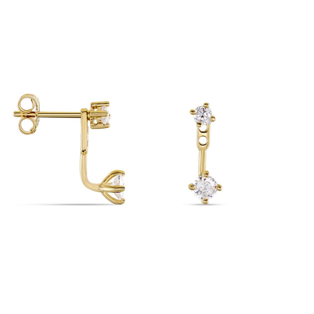 Bijoux D'oreilles Plaqué Or Dedale Oxydes De Zirconium - Boucles d'oreilles fantaisie Femme | Histoire d’Or