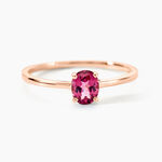 Bague Valentino Or Rose Rhodolite - Bagues solitaires Femme | Histoire d&rsquo;Or