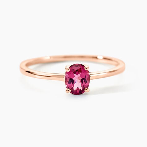 Bague Valentino Or Rose Rhodolite - Bagues solitaires Femme | Histoire d&rsquo;Or