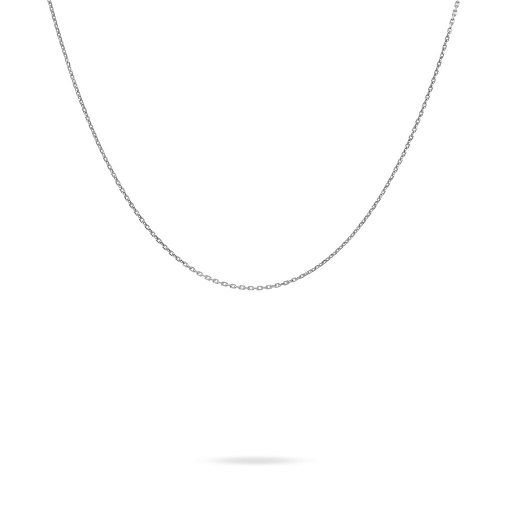 Cha&icirc;ne Igoa Maille For&ccedil;at Diamantee Or Blanc - Chaines Femme | Histoire d&rsquo;Or