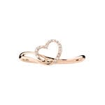 Bague Louise Or Rose Diamant - Bagues avec pierre Femme | Histoire d&rsquo;Or