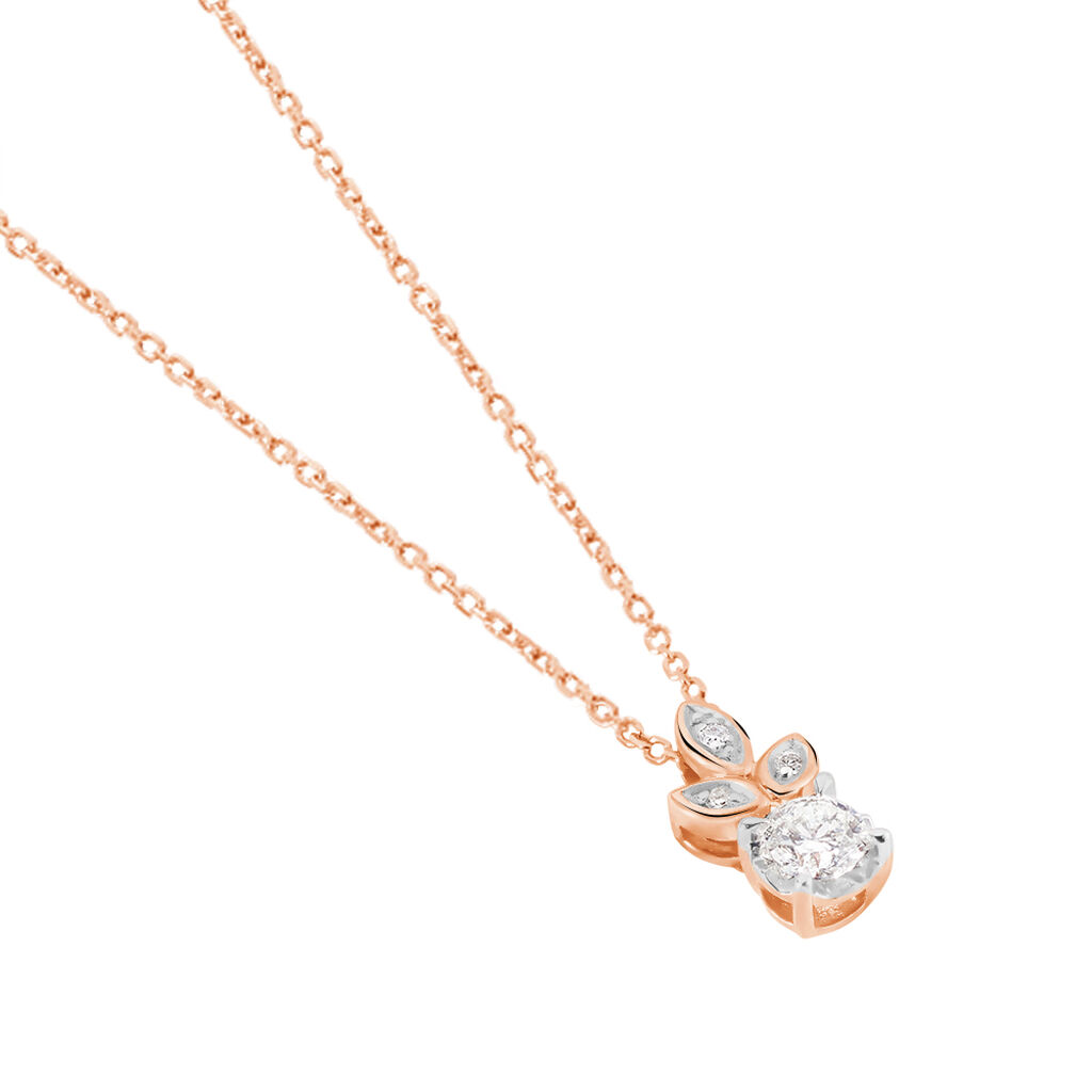 Collier Alicea Or Rose Diamant - Colliers Femme | Histoire d&rsquo;Or