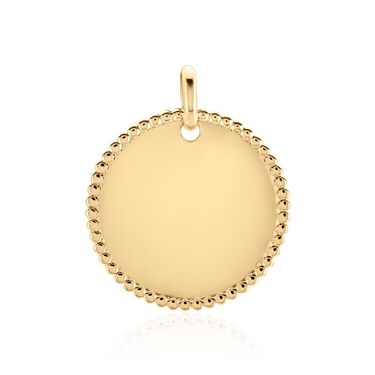 Pendentif Lulu Plaque Or Doré