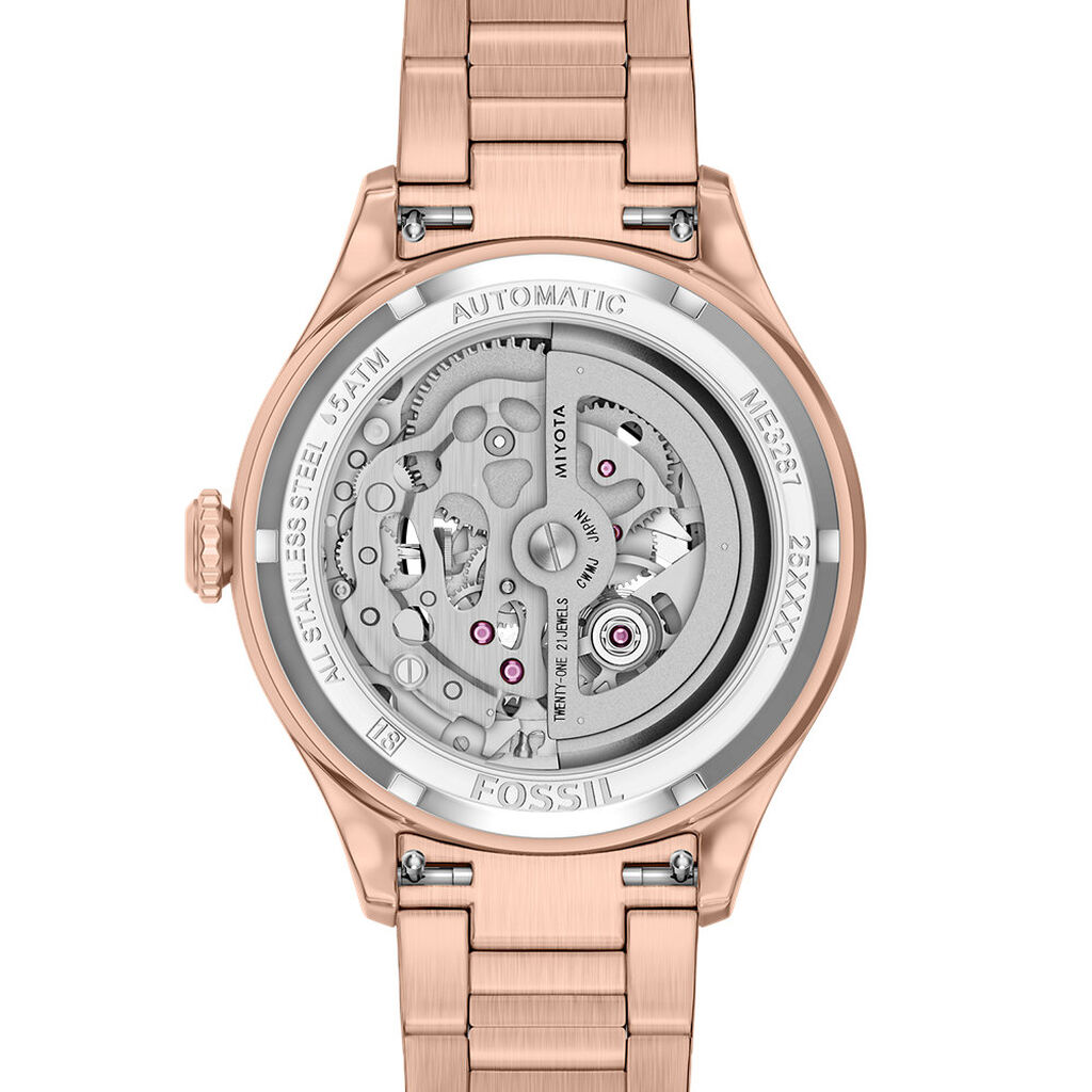 Montre Fossil Gilmore Automatic Rose - F&ecirc;te des m&egrave;res Femme | Histoire d&rsquo;Or