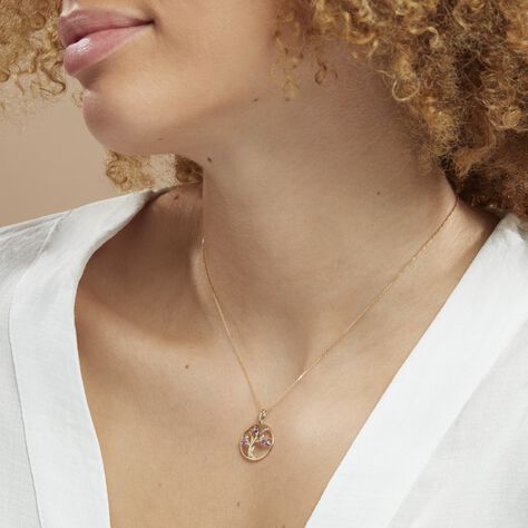 Pendentif Godolieba Or Jaune Amethyste Violet - Pendentifs Femme | Histoire d’Or