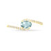 Bague Loriane Or Jaune Aigue Marine Et Diamant - Bagues solitaires Femme | Histoire d’Or