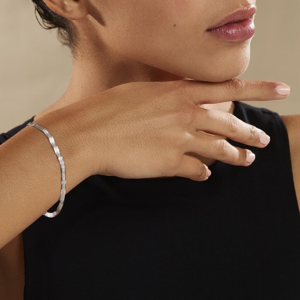 Bracelet Leonte Argent Blanc - Bracelets chaîne Femme | Histoire d’Or