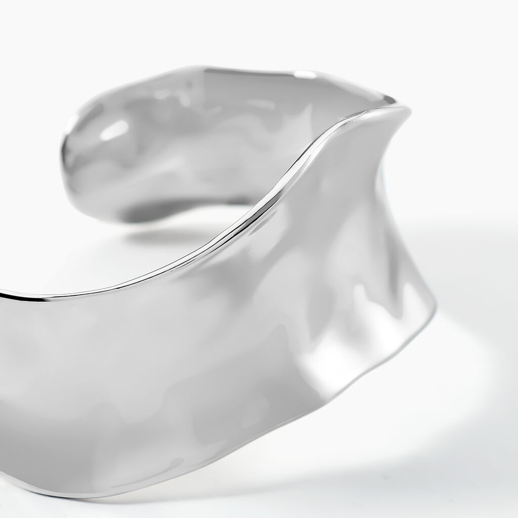 Bracelet Jonc Perfect Match Acier Blanc - Bijoux sans pierre Femme | Histoire d&rsquo;Or
